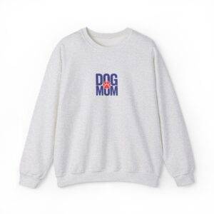 Dog Mom Crewneck Sweatshirt — Cute Paw Print Embroidered for Dog Lovers