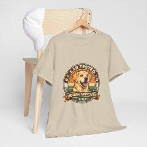 Labrador Retriever Dog Lover T-Shirt — "Lab Tested, Human Approved" Graphic Tee